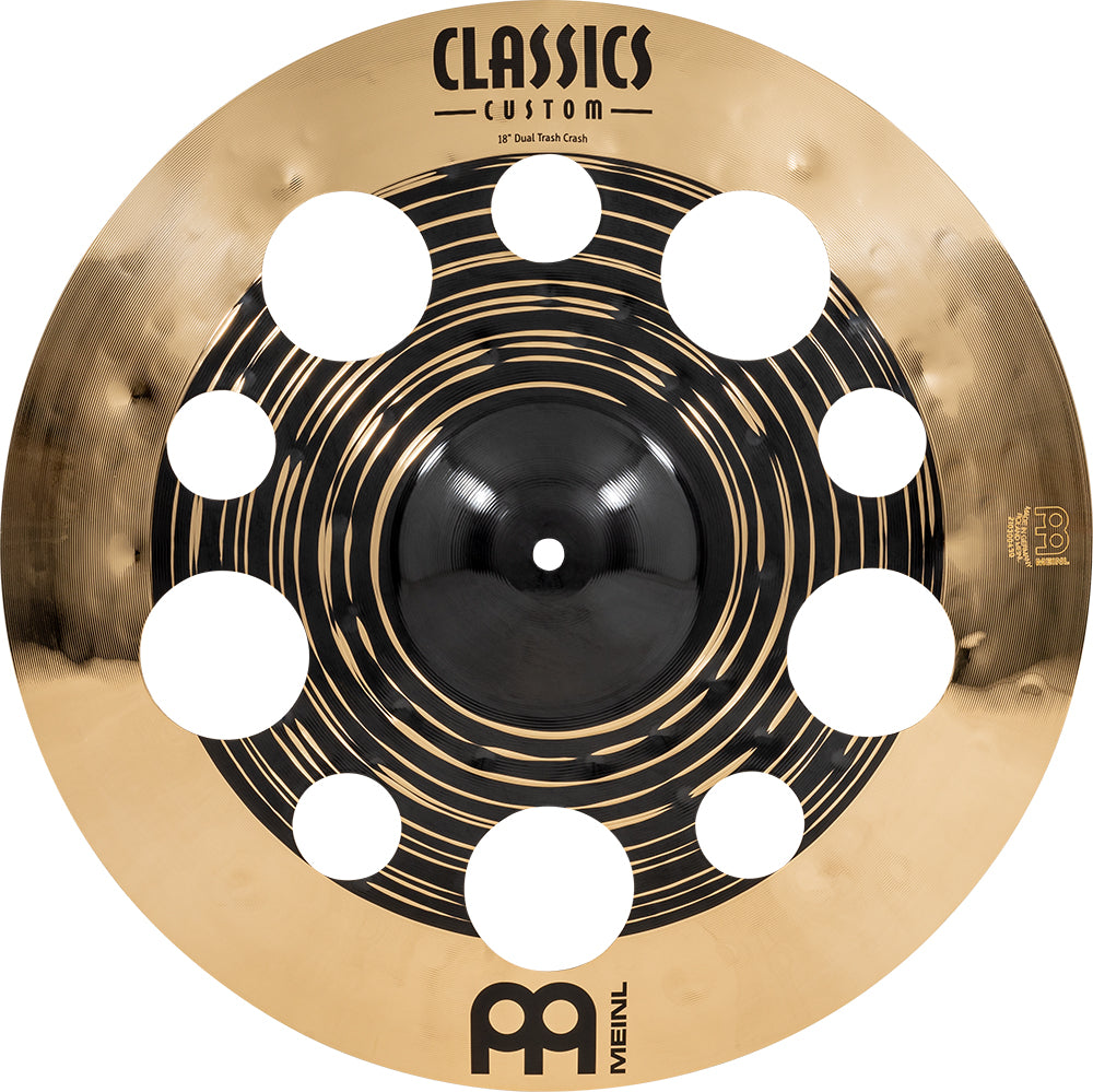 Platillo crash Meinl CC18DUTRC Classics Custom Dual Trash de 18" con demostración en video